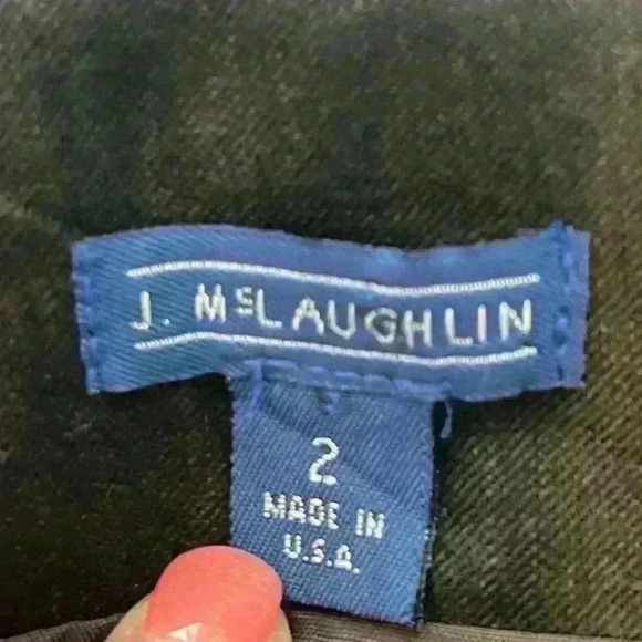 J.McLaughlin Dark Brown Lined Skirt Ladies Size 2 Gold Buttons Zip Side Fall Chi - Picture 4 of 10